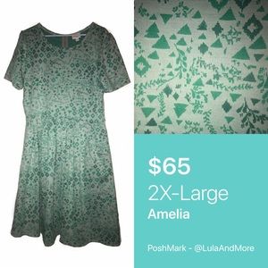 🆕 #31 LuLaRoe 2XL Amelia Dress + POCKETS - NWT